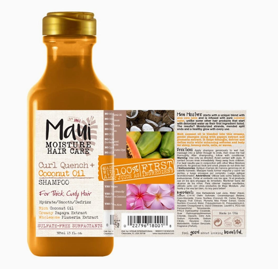 Champú y acondicionador Moisture Curl Quench Maui 13 onzas