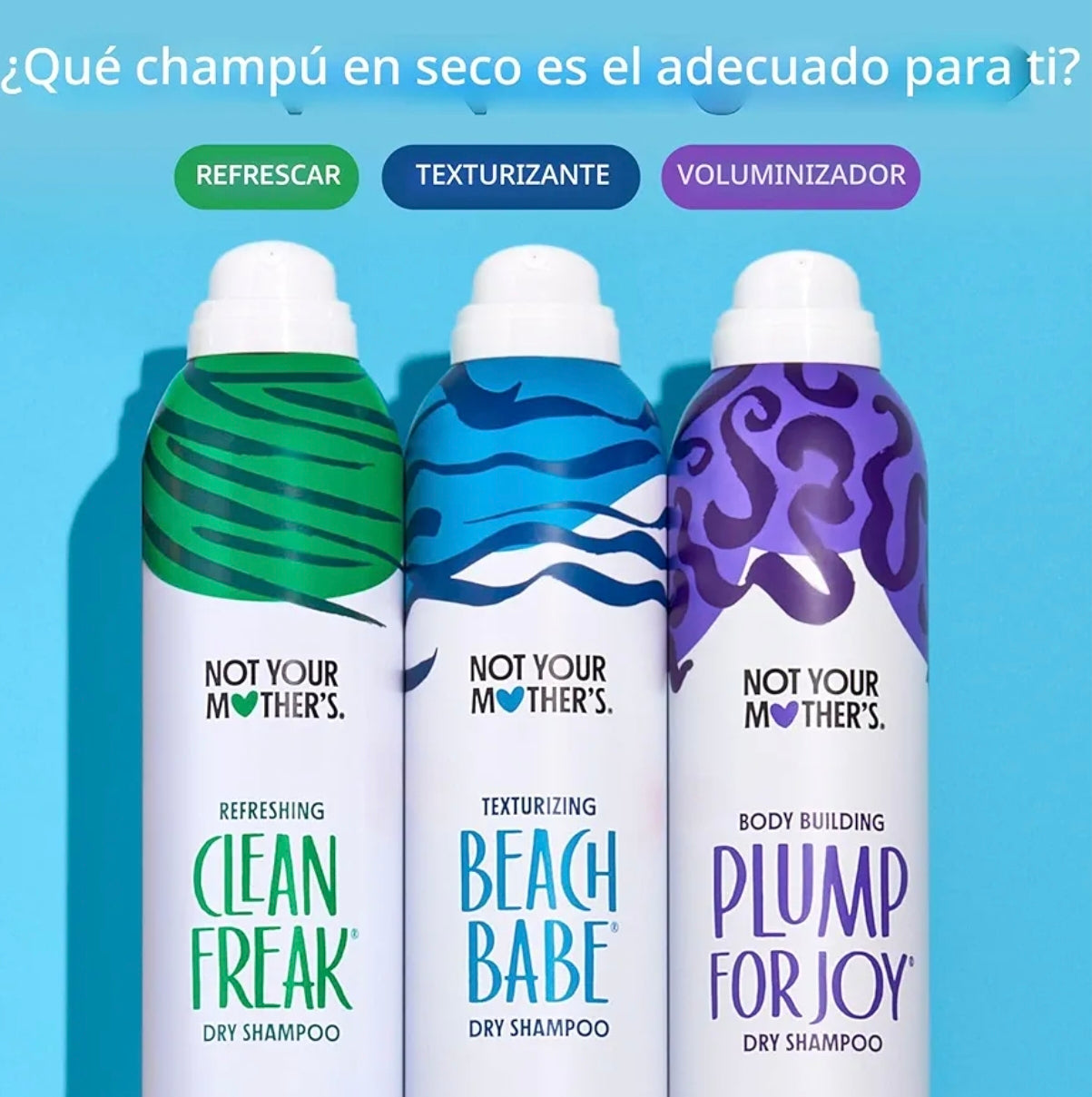 Champú Seco en Spray Signature – Clean Freak / Plump for Joy / Beach Babe – Not Your Mother’s