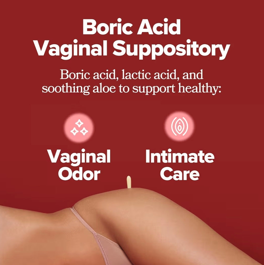 O Positiv URO Supositorios Vaginales de Ácido Bórico con Ácido Láctico y Aloe – 12 Unidades