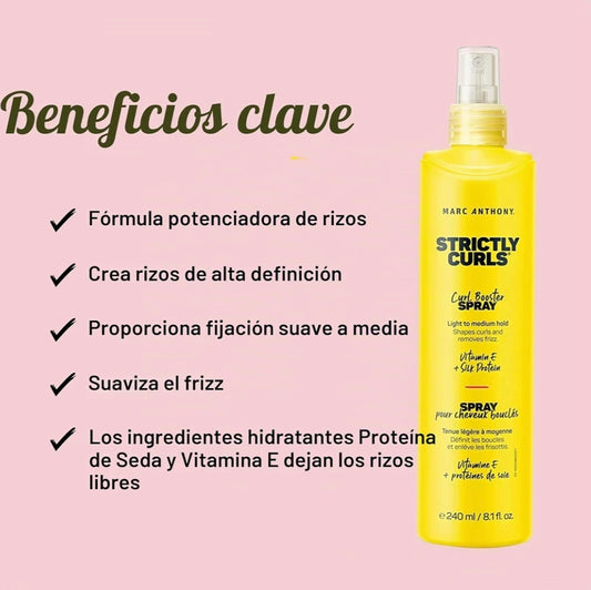 Marc Anthony Strictly Curls Curl Booster Spray – Spray Definidor de Rizos Antifrizz