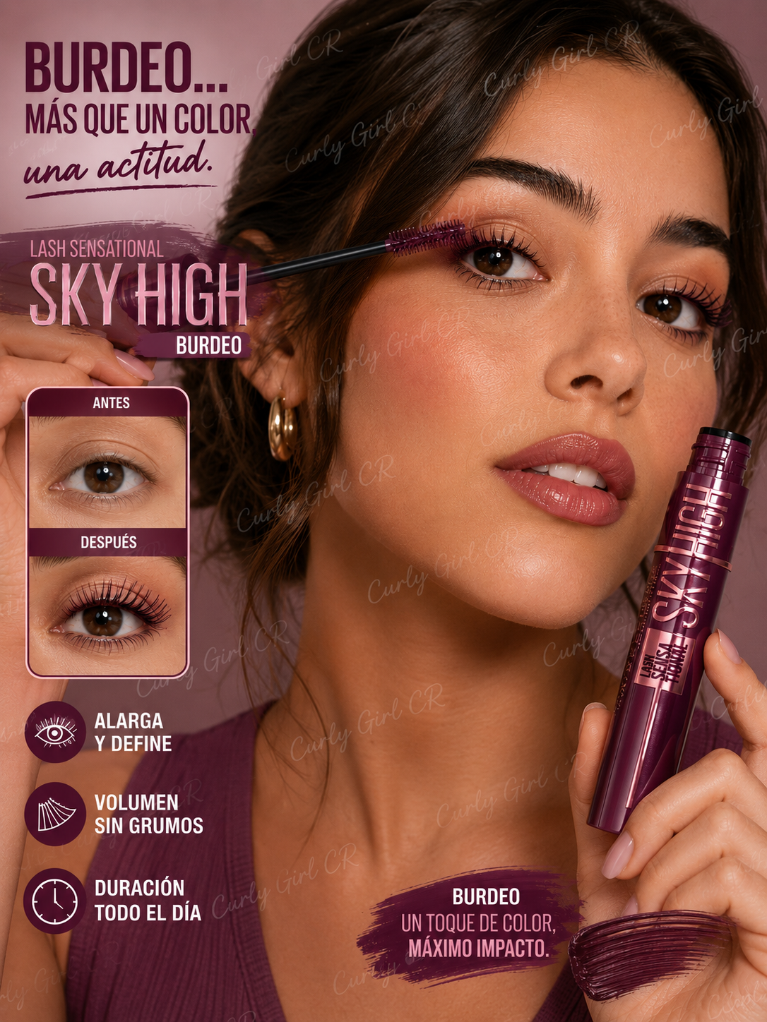 Maybelline Lash Sensational Sky High Mascara Burgundy Haze