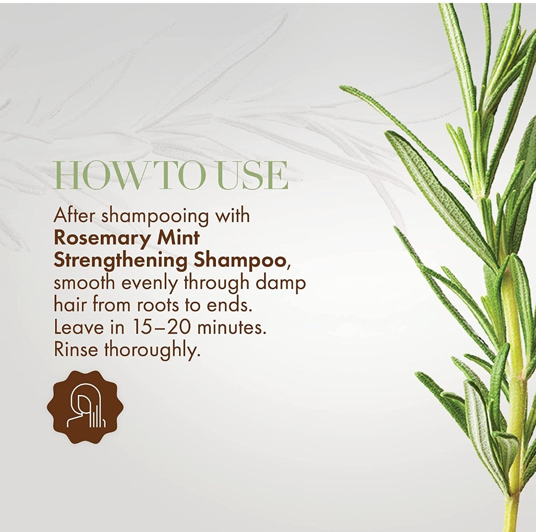 Mascarilla fortalecedora para el cabello, aceite esencial y tratamiento profundo de biotina, reparación milagrosa para cabello seco, dañado y encrespado, Mielle Organics 12 onzas