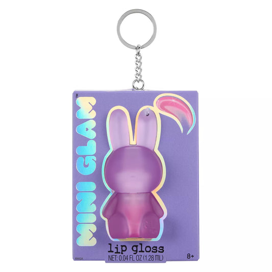 Mini Glam Bunny Lip Gloss Purple – Brillo Labial Morado con Llavero de Conejito *pteventa*