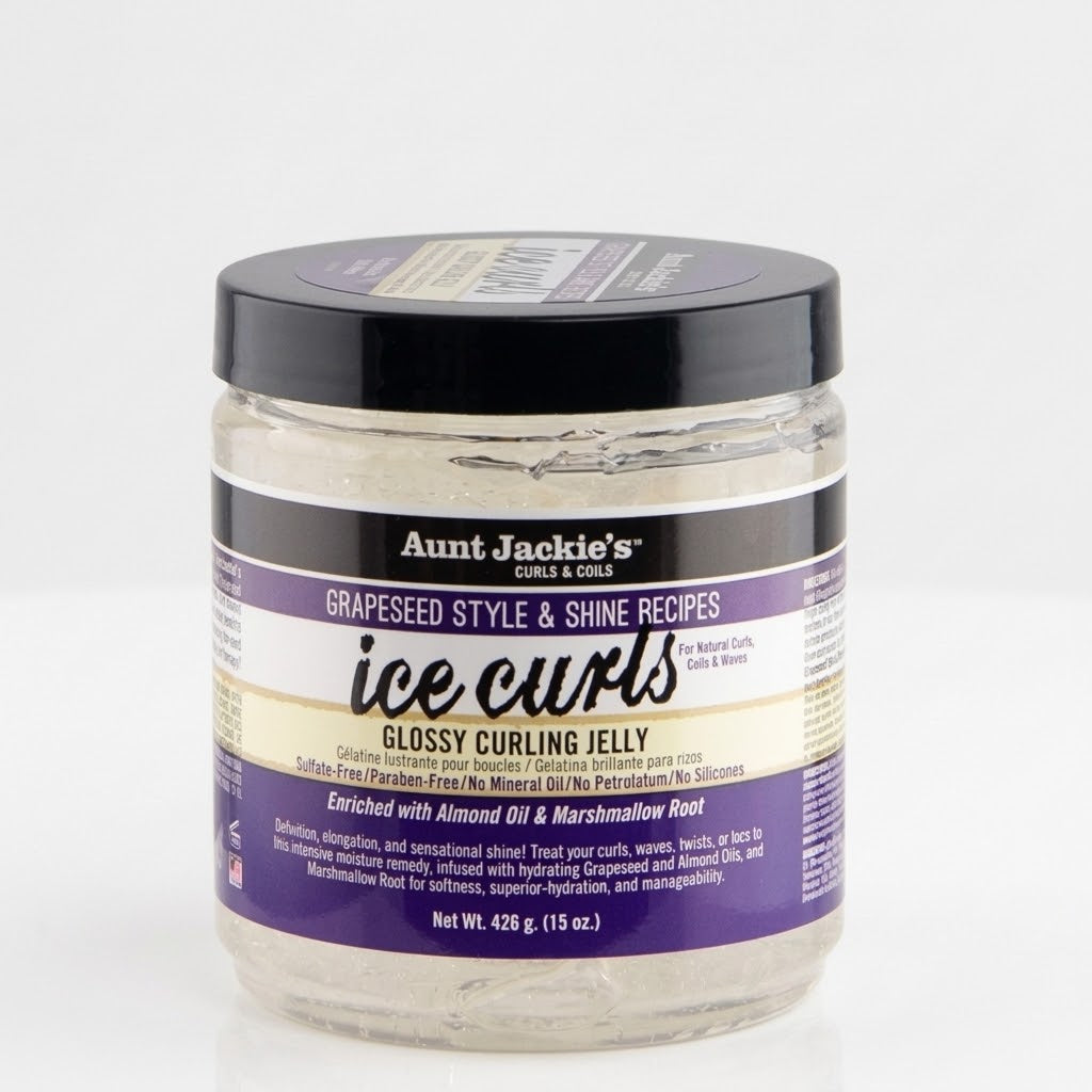 Aunt Jackie's Ice Curls Glossy Curling Jelly Gel Definidor para Rizos 15 oz (426 g)