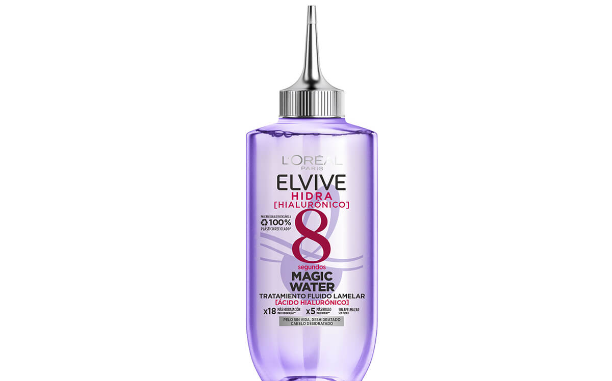 L'Oréal Paris Elvive 8 Second Wonder Water Lamelar, enjuaga tratamiento hidratante para cabello sedoso y brillante, 6.8 onzas líquidas
