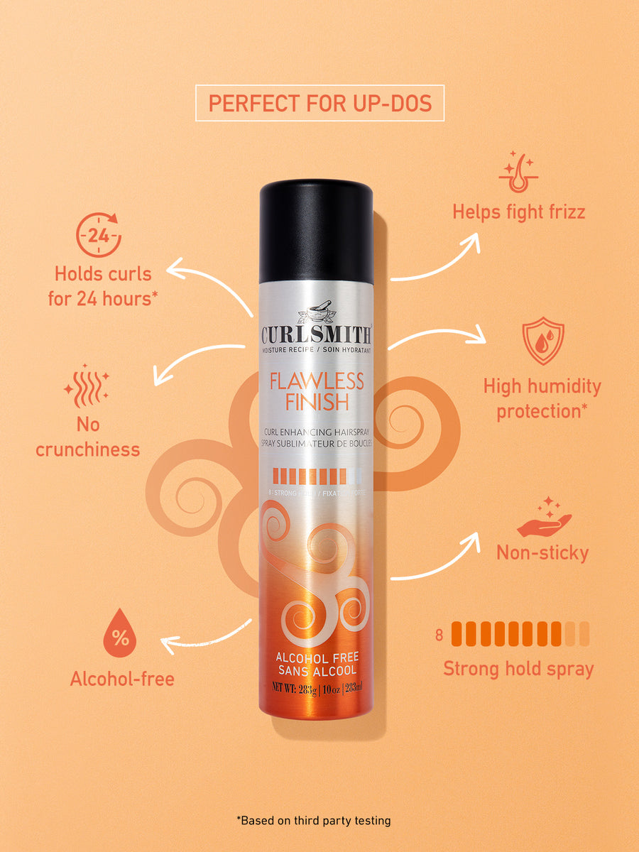 FLAWLESS FINISH HAIRSPRAY -Fijación Fuerte- STRONG HOLD CURLSMITH