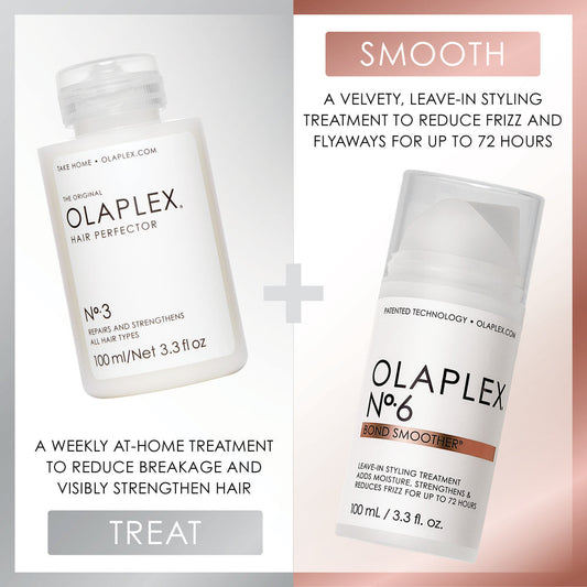 OLAPLEX N°.6 Bond Smoother

Una crema de peinado, reparadora y sin enjuague que elimina el frizz, hidrata y protege todo tipo de cabello