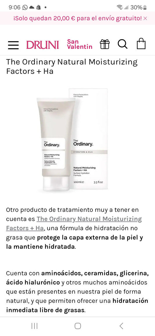 The Ordinary Natural Moisturizing Factors + Ha