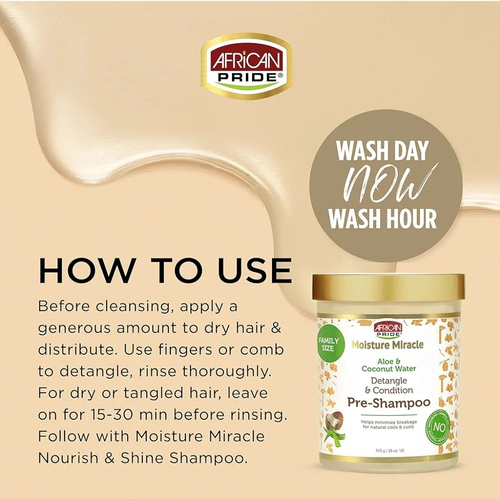 Pre champú Moisture Miracle African Pride