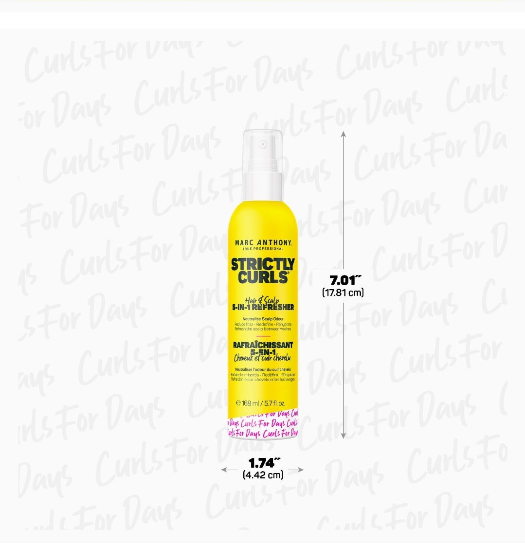 Marc Anthony Spray Refrescante para Rizos Strictly Curls 5-en-1 5.7 oz