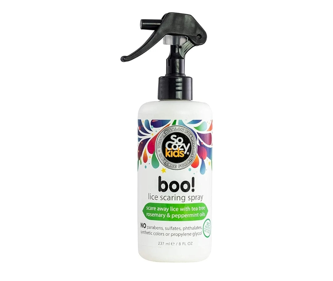 SoCozy Boo - spray para el cabello de los niños, tratamiento eficaz de piojos (8 onzas líquidas)