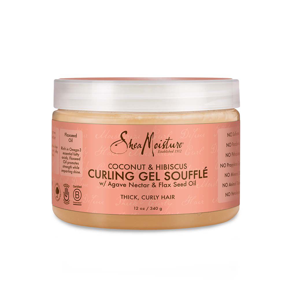 SheaMoisture Gel Rizador Coconut & Hibiscus Curling Gel Soufflé 12 oz (340 g)