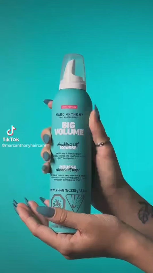 Marc Anthony Big Volume™ Weightless Lift Mousse – Mousse Voluminizadora para Cabello Fino y Delgado 8.4 oz