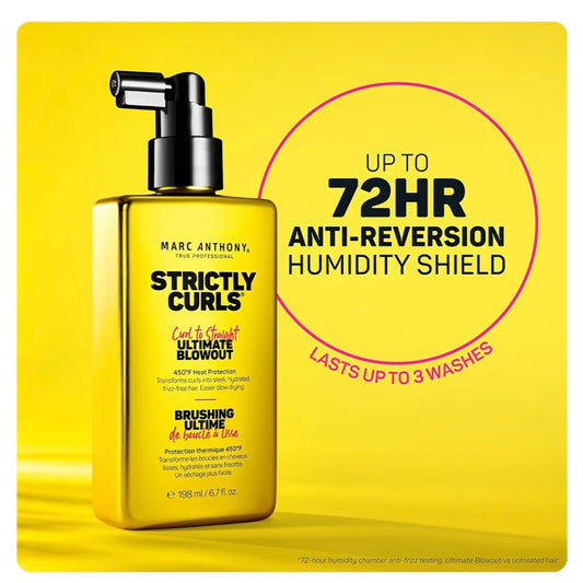 Marc Anthony Strictly Curls Ultimate Blowout Spray | Protector de Calor y Antifrizz para Cabello Rizado