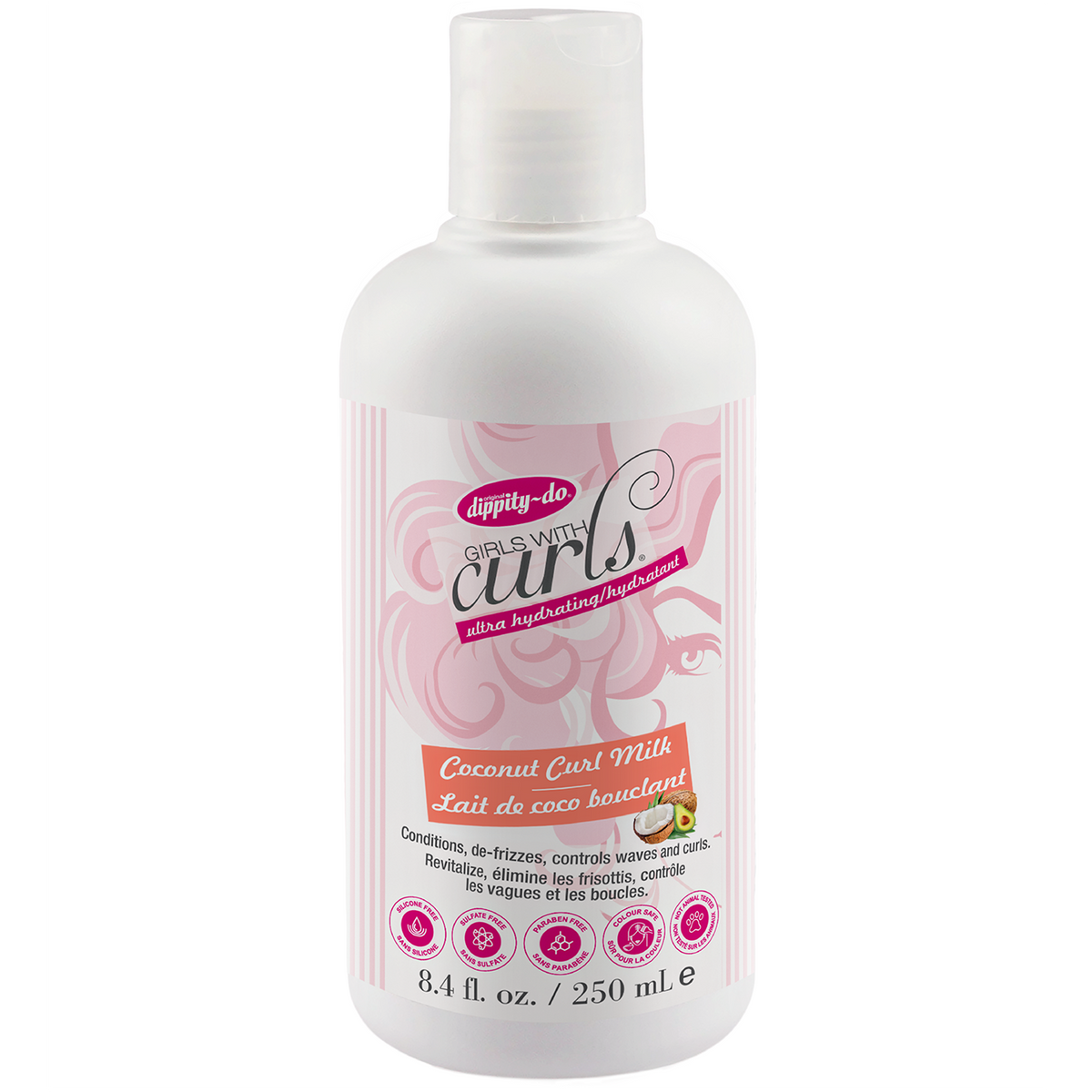 Dippity-Do Girls With Curls – Leche de Coco Ultra Hidratante Leave-In