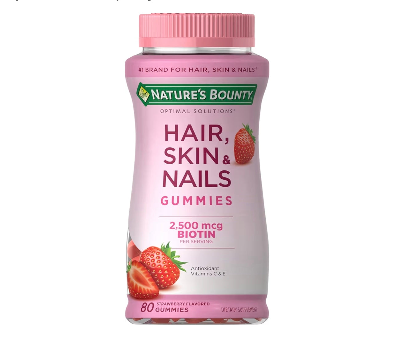 Gomitas para Cabello, Piel y Uñas con Colágeno Nature’s Bounty Hair, Skin & Nails Gummies Biotin