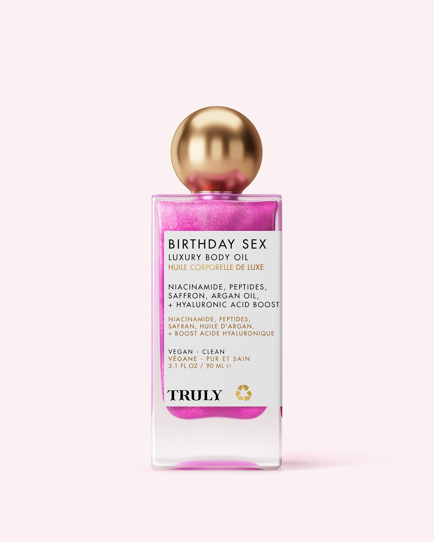 Aceite corporal reafirmante con brillo Birthday Sex Aceite corporal de lujo Truly