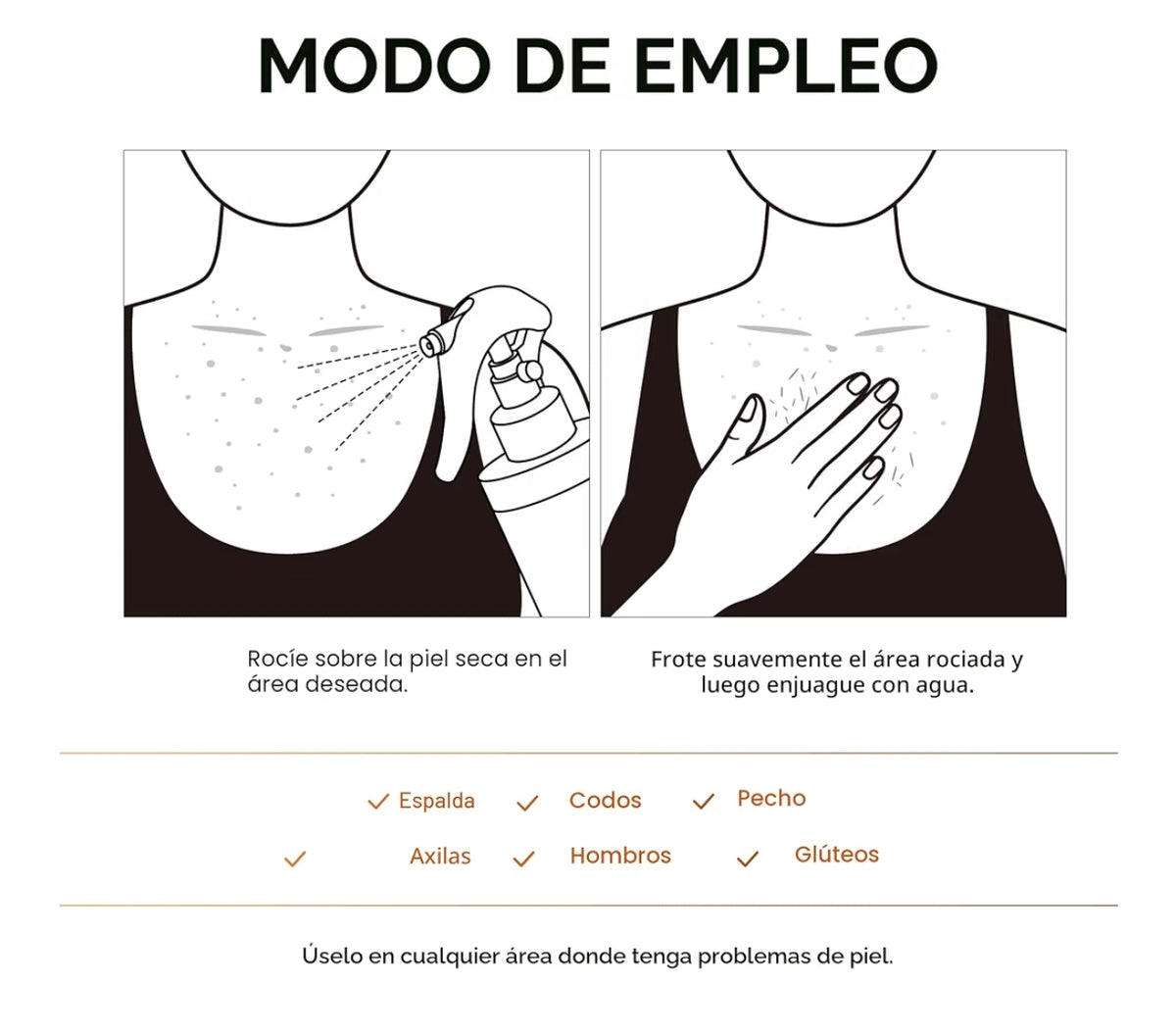 Dr.Melaxin Peel Shot Exfoliante Corporal en Spray con Ácido Kójico y Cúrcuma 200 ml