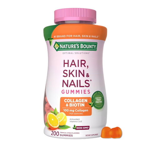 Gomitas para Cabello, Piel y Uñas con Colágeno Nature’s Bounty Hair, Skin & Nails Gummies Biotin