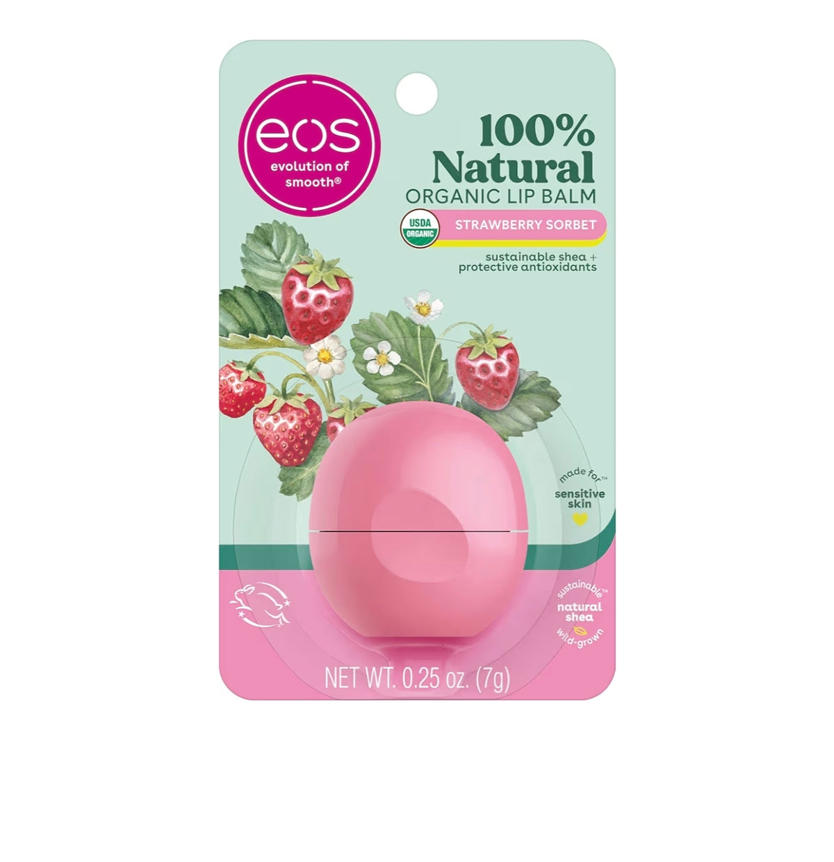 EOS Bálsamo Labial Strawberry Sorbet 0.25 oz