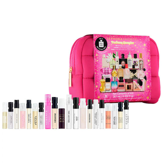 Favoritos de Sephora 
Set de muestra de perfumes navideños con cupón canjeable