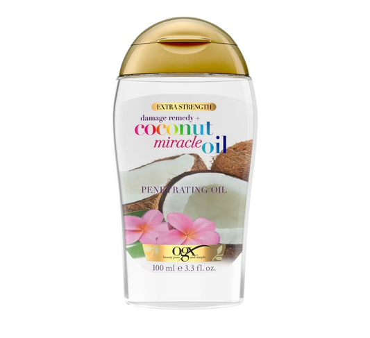 OGX Aceite Penetrante Coconut Miracle Oil Extra Strength Antifrizz para Cabello Grueso y Seco 100 ml