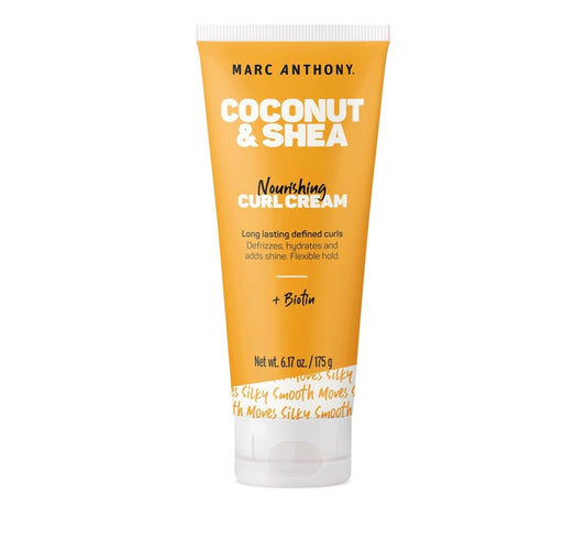 Marc Anthony Coconut & Shea Nourishing Curl Cream – Crema Nutritiva para Rizos con Biotina, Aceite de Coco y Manteca de Karité
