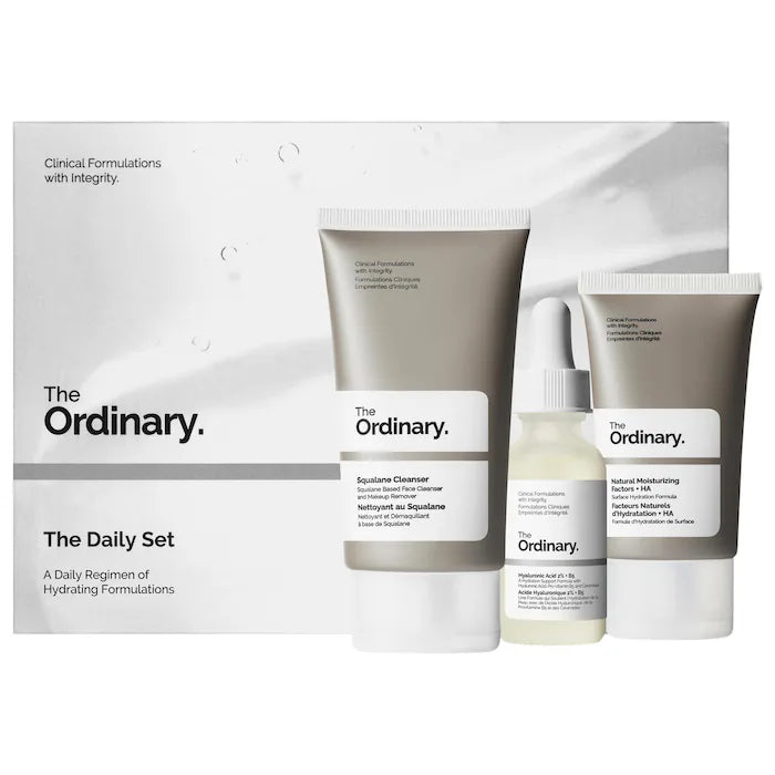 The Ordinary The Daily Set – Kit de cuidado facial hidratante de 3 pasos