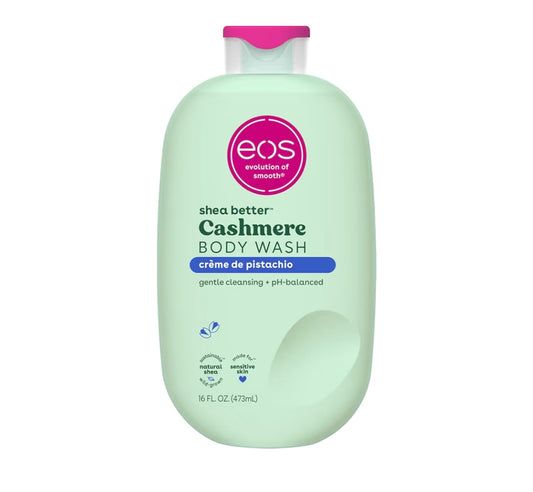 Gel de Baño Cashmere Vanilla & Pistachio Cream – Gel Hidratante Corporal con Manteca de Karité, Vitamina E y Glicerina EOS 16 oz