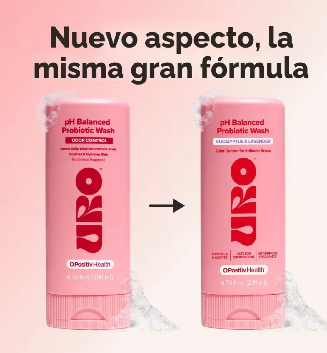 Lavado Íntimo Probiótico con pH Equilibrado (6.75 oz / 200 ml) O Positiv URO
