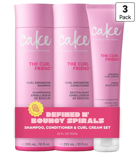 Cake Beauty The Curl Friend™ – Kit Completo para Rizos (3 pasos)