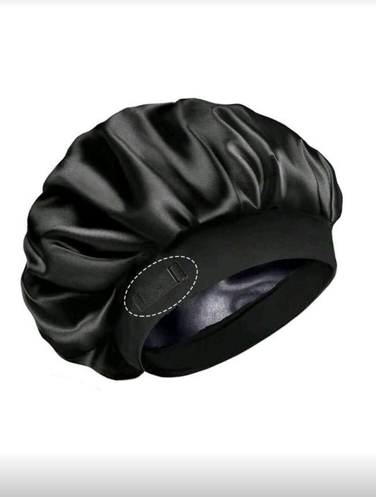 Gorro reversible de satén, gorro para dormir ajustable para mujer