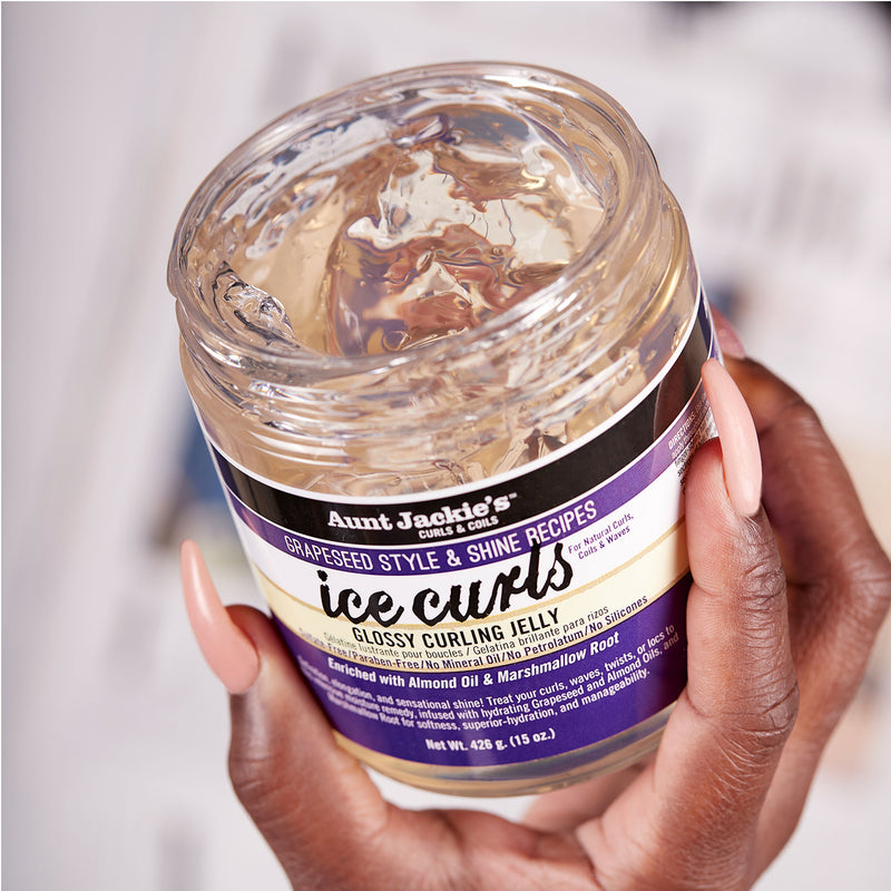 Aunt Jackie's Ice Curls Glossy Curling Jelly Gel Definidor para Rizos 15 oz (426 g)