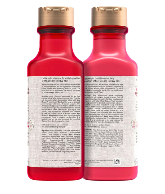 Maui Moisture Light Hydration + Hibiscus Water Shampoo & Conditioner