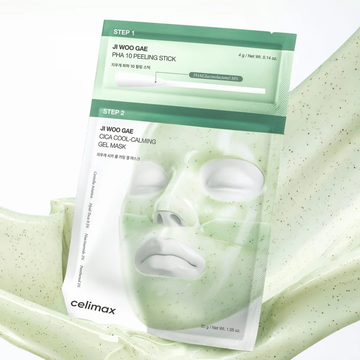 Máscara de Gel 2 Pasos, Cica PHA Peel (4 unidades) Celimax