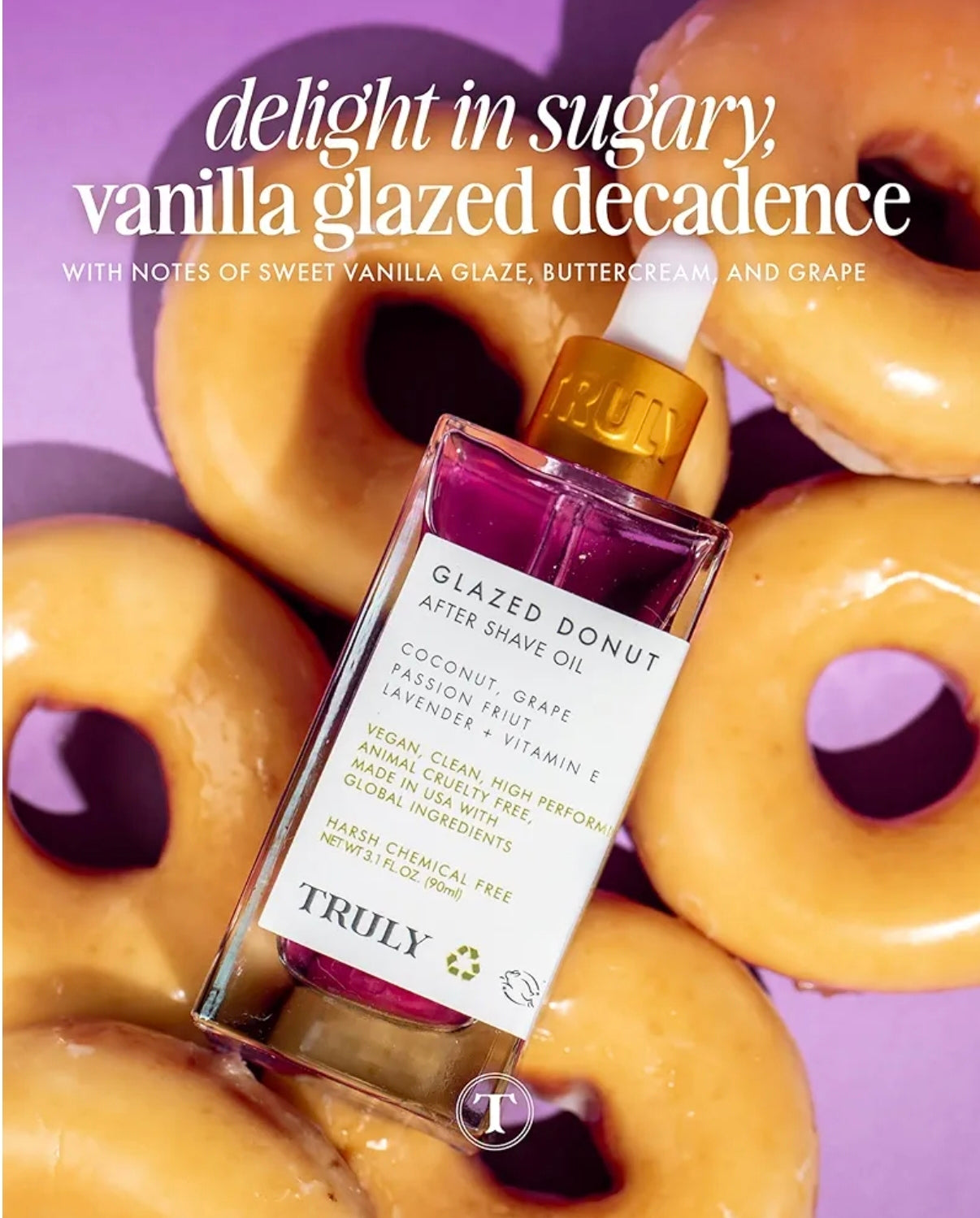 🍩 Aceite After Shave Truly Glazed Donut – Hidratación, Calma y Aroma Dulce Irresistible