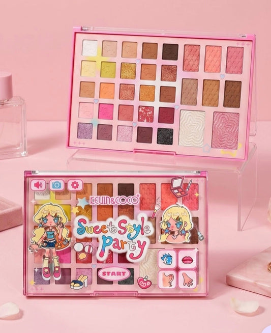 KEVIN & COCO Paleta de Sombras Facial – 33 Colores