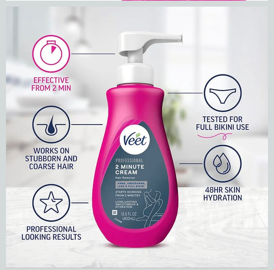 Crema Depilatoria Veet Profesional 2 Minutos