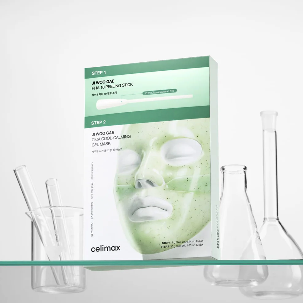 Máscara de Gel 2 Pasos, Cica PHA Peel (4 unidades) Celimax