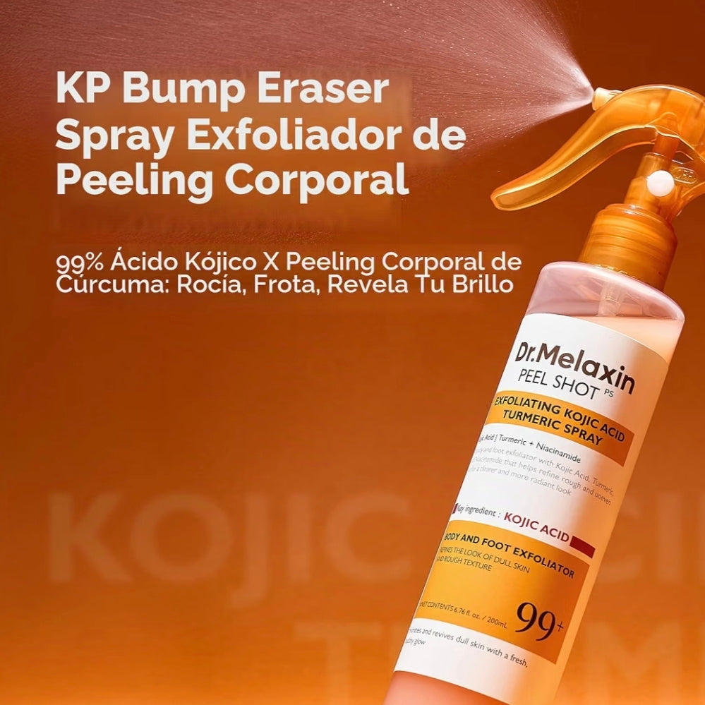 Dr.Melaxin Peel Shot Exfoliante Corporal en Spray con Ácido Kójico y Cúrcuma 200 ml