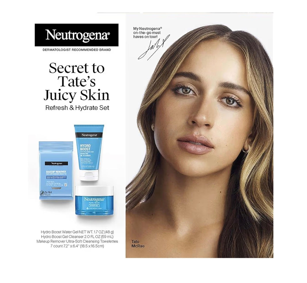 Neutrogena Refresh & Hydrate Set con Tate McRae – 3 piezas