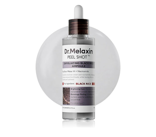 Dr.Melaxin Peel Shot Glow Black Rice Ampoule – Ampolla Exfoliante Facial de Arroz Negro