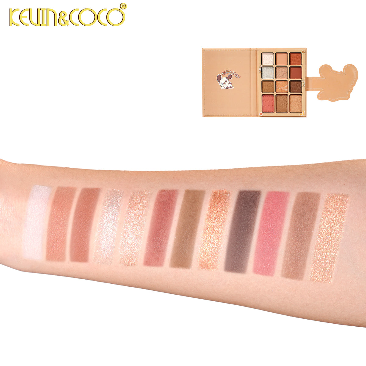 Sombras Kevin & Coco Animal Party 12 Color Eyeshadow