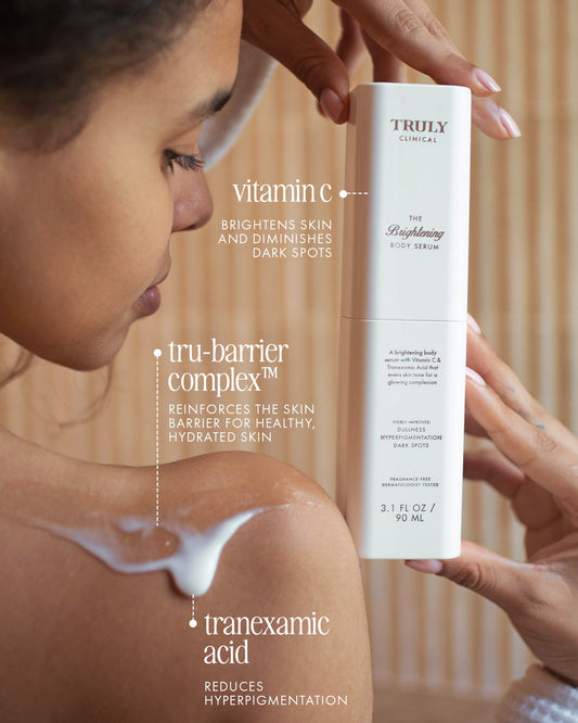 Suero corporal iluminador
Para manchas oscuras y OPACIDAD Truly Beauty