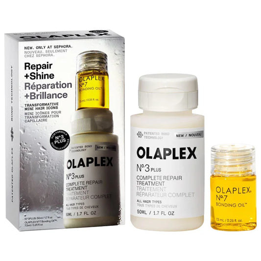 Mini Set de Tratamiento Reparador de Enlaces No.3PLUS y Aceite Capilar No.7 Olaplex
