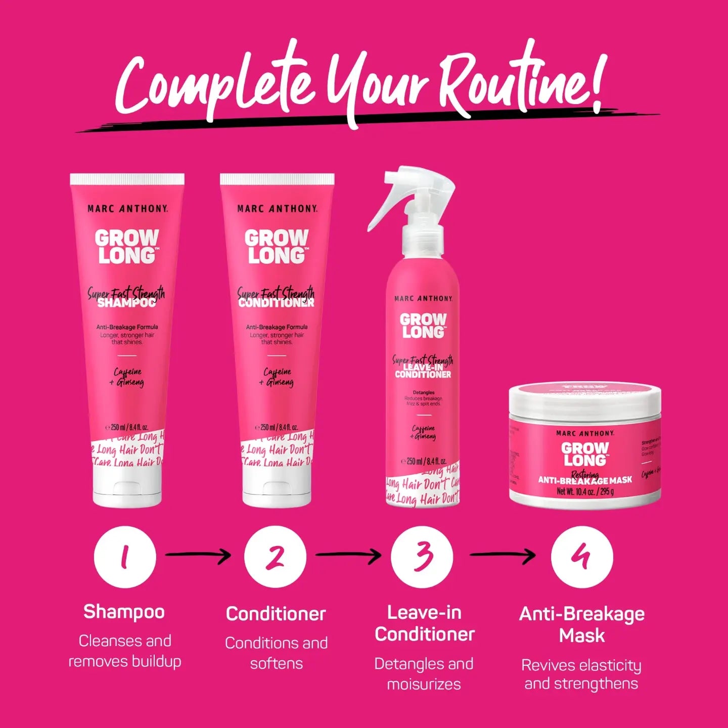 Champú y acondicionador/ Grow Long/ Marc Anthony