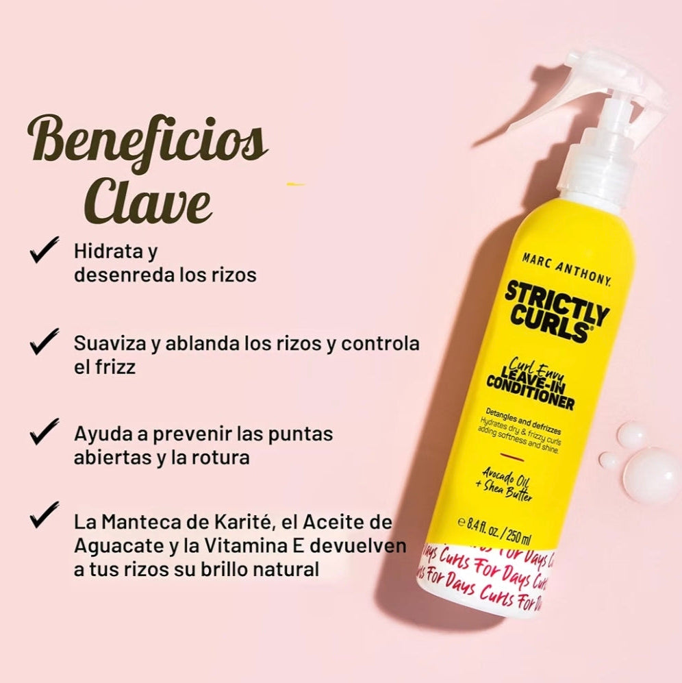 Marc Anthony Strictly Curls Curl Envy Leave-In Conditioner 250 ml | Acondicionador Sin Enjuague para Cabello Rizado