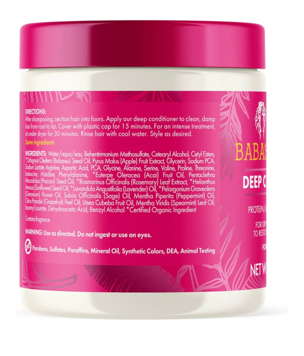 Mielle Organics Babassu & Mint Deep Conditioner – Acondicionador Profundo con Babassu y Menta 8 oz