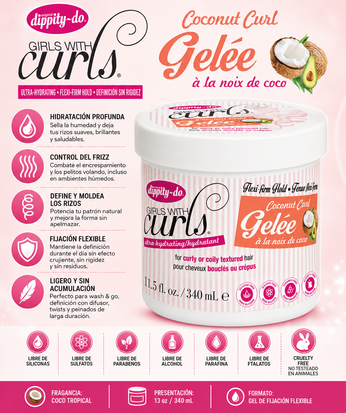 Dippity-Do Girls With Curls Coconut Curl Gelée