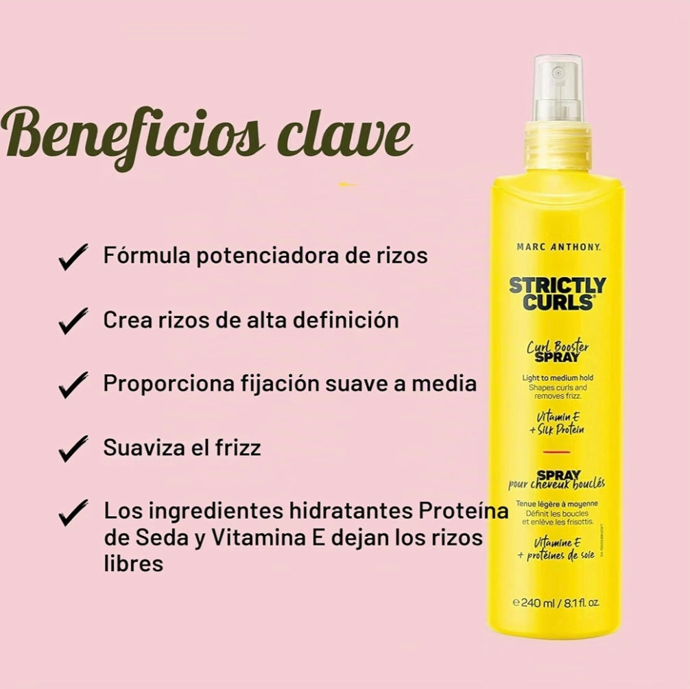 Marc Anthony Strictly Curls Curl Booster Spray – Spray Definidor de Rizos Antifrizz